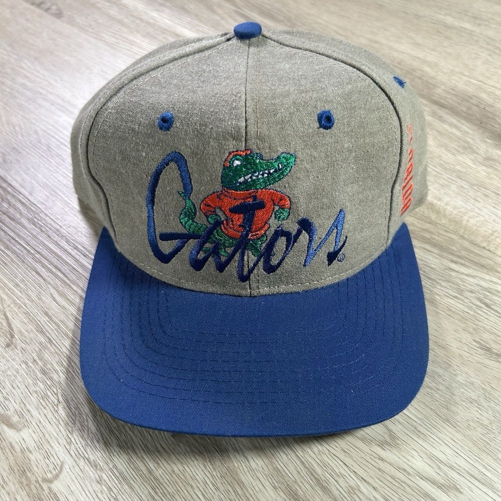 VTG Florida Gators Snapback Hat‎ College The Game Beige Blue Cap